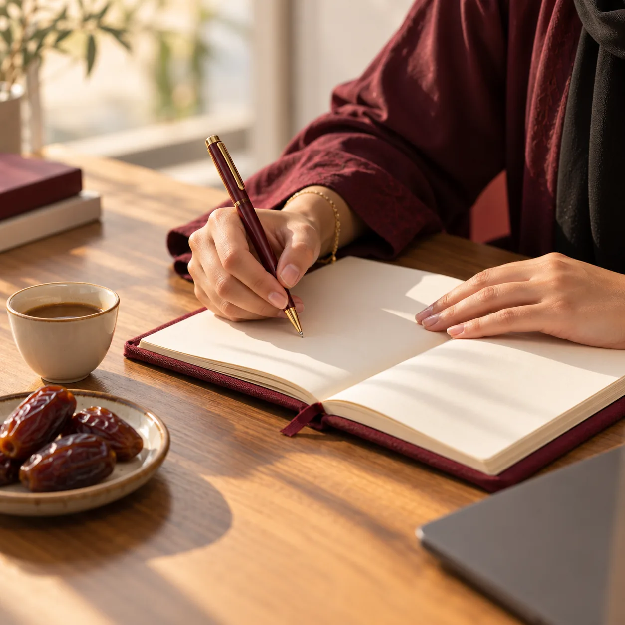 زميلان يراجعان ملاحظاتهما معًا على مكتب